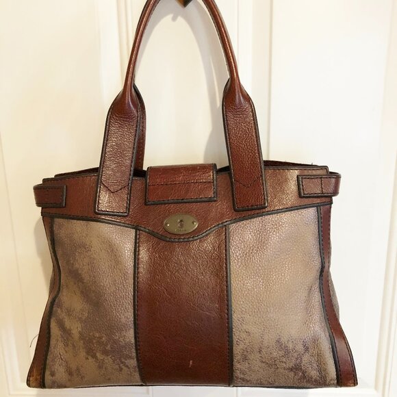 Fossil Long Live Vintage 1954 Bag/Satchel in brown/pewter - Picture 2 of 12